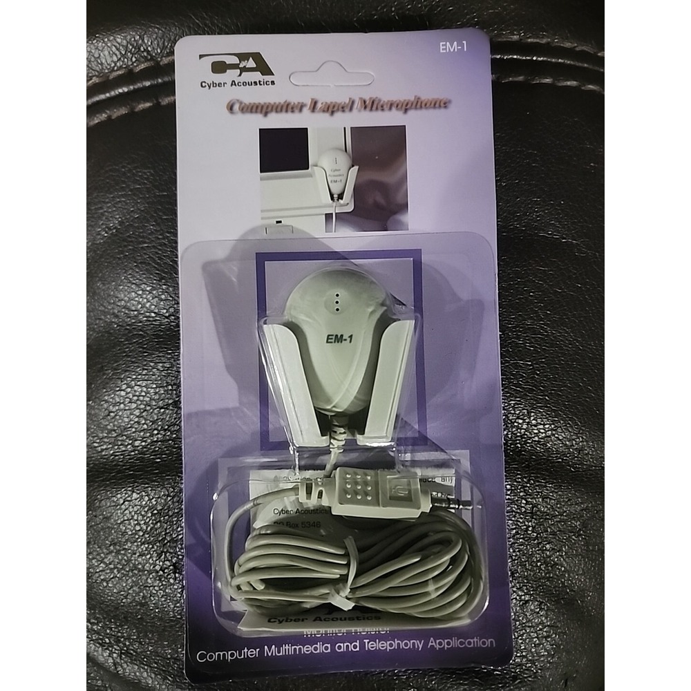 NEW Cyber Acoustics Computer Lapel‎ Microphone